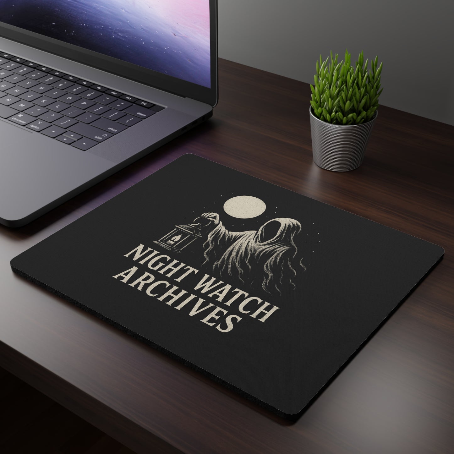 Night Watch Archives – Lantern Ghost Mouse Pad | Vintage Gothic Desk Mat for Writers & Creators of the Unknown