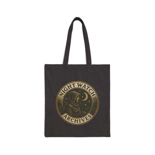 Night Watch Archives Tote Bag — "NWA I Believe" Cotton Canvas Book & Everyday Tote