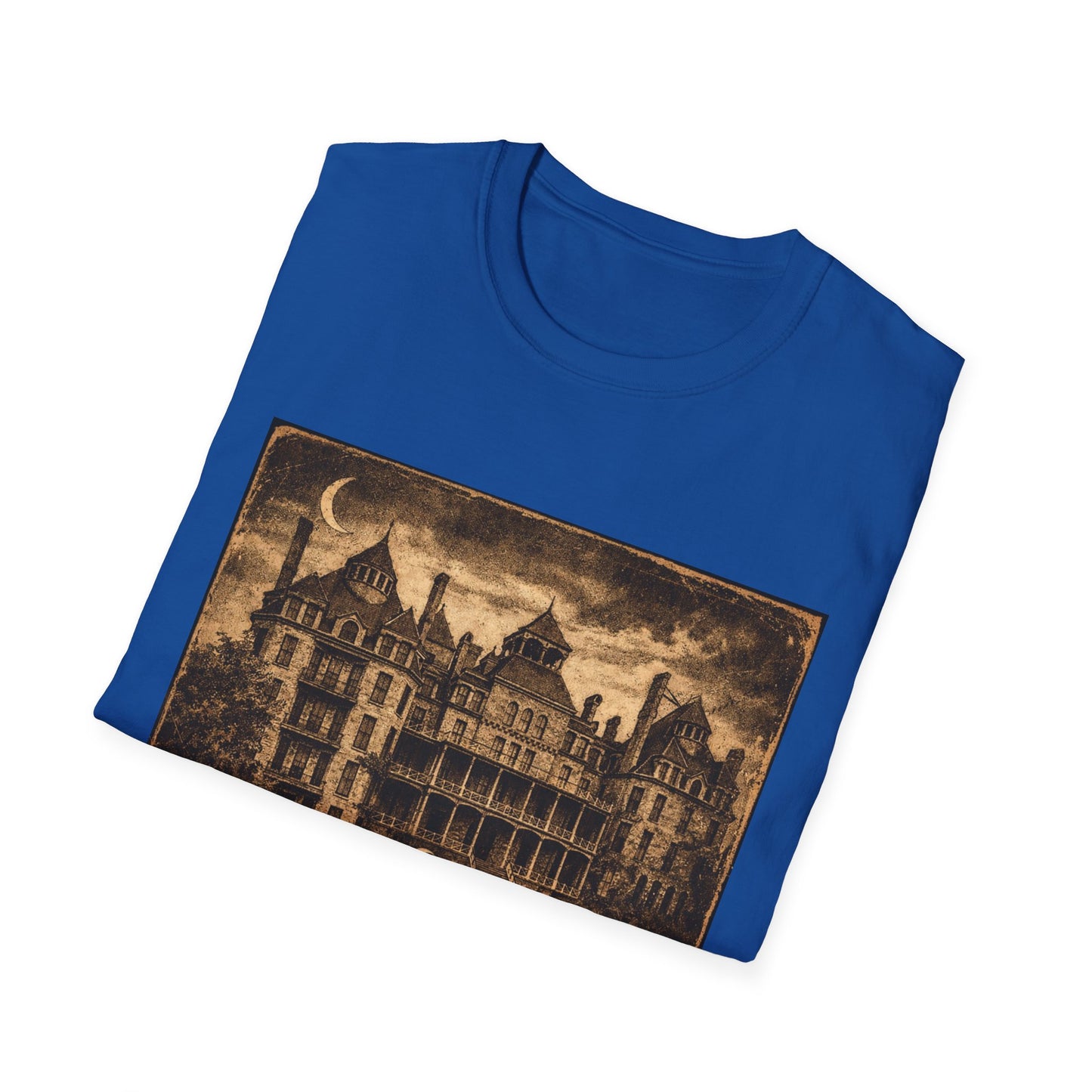 Night Watch Haunted Mansion T-Shirt – Vintage Gothic Estate Graphic Tee