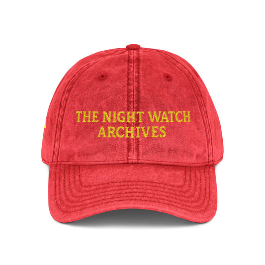 The Night Watch Archives Embroidered Vintage Cap - Paranormal History Baseball Hat