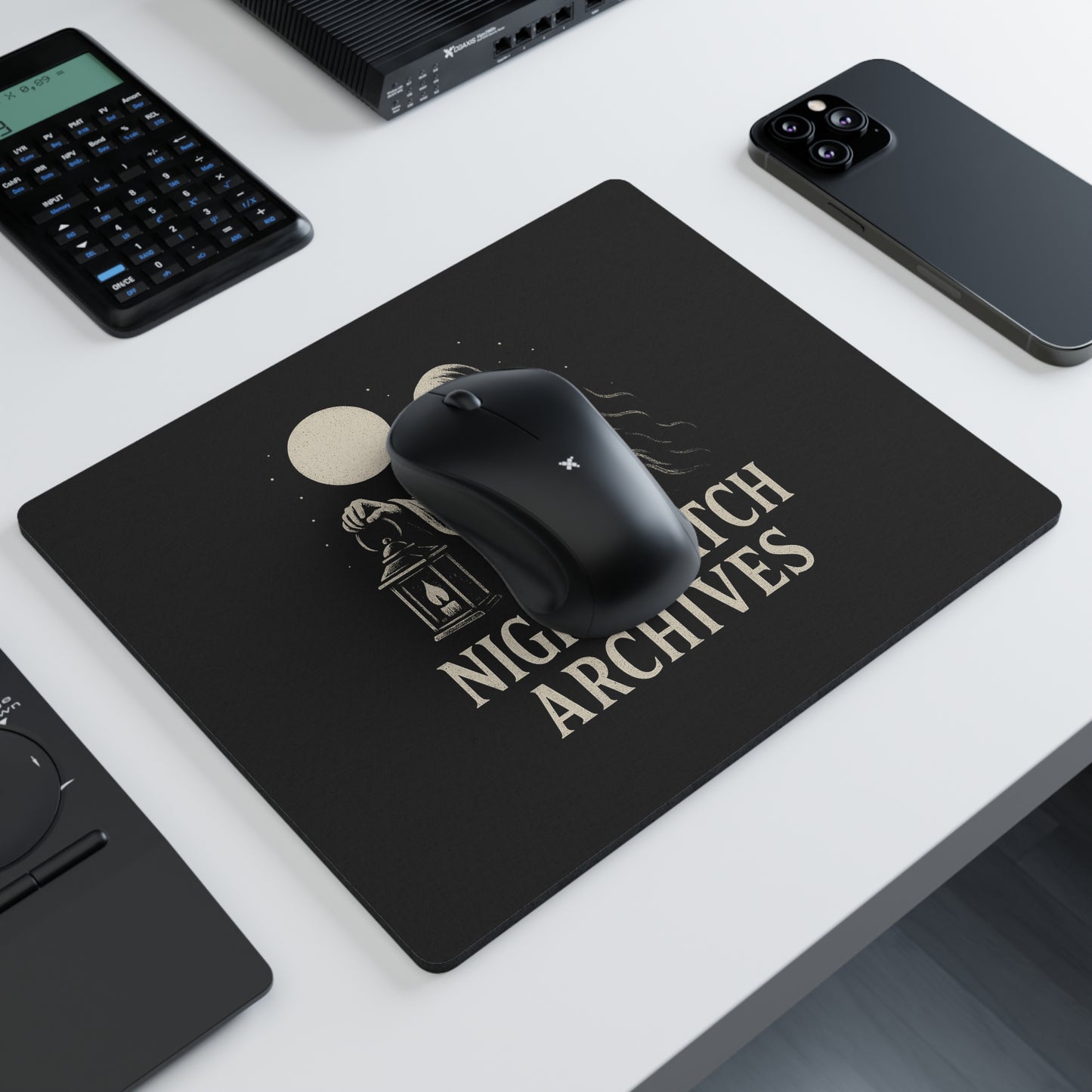 Night Watch Archives – Lantern Ghost Mouse Pad | Vintage Gothic Desk Mat for Writers & Creators of the Unknown