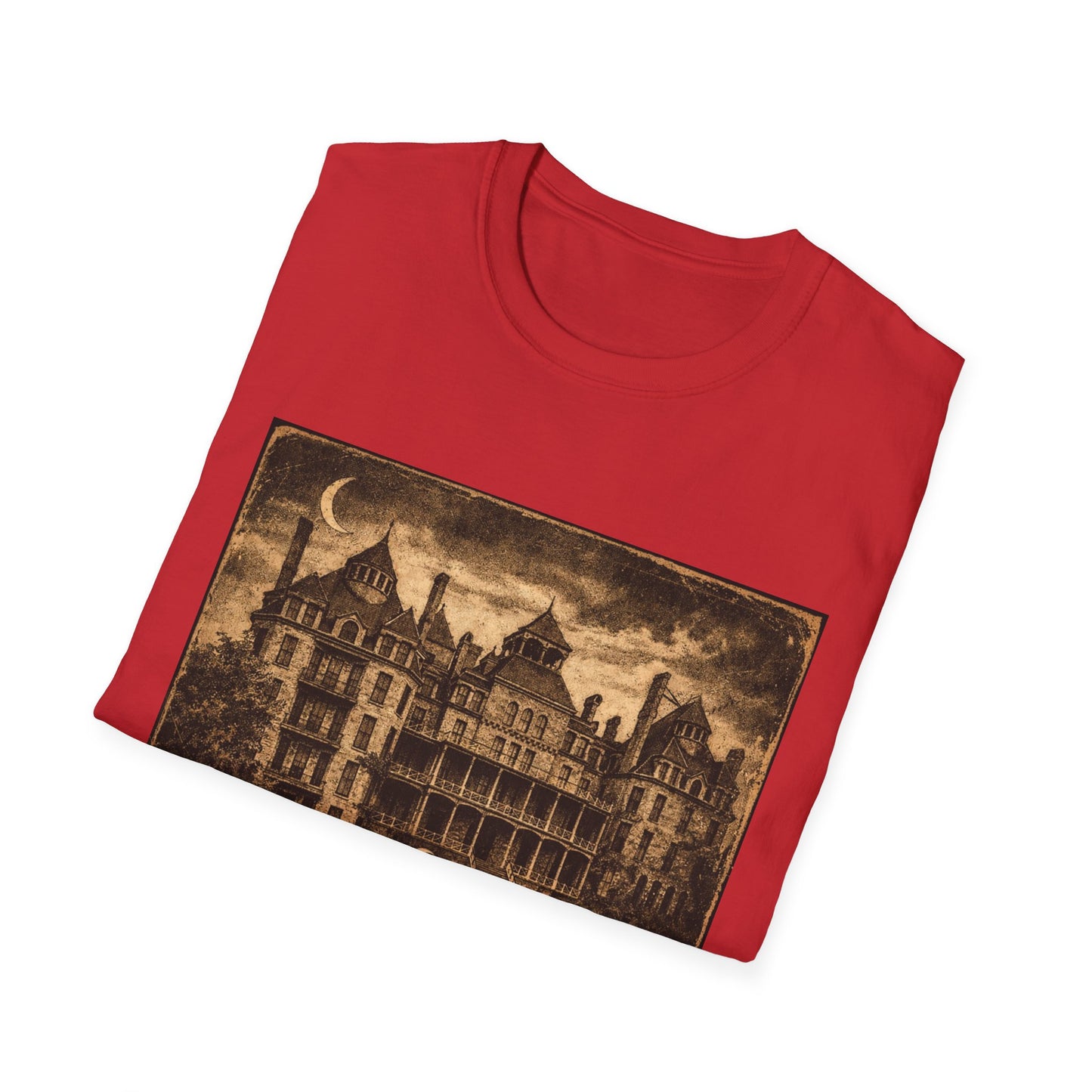 Night Watch Haunted Mansion T-Shirt – Vintage Gothic Estate Graphic Tee