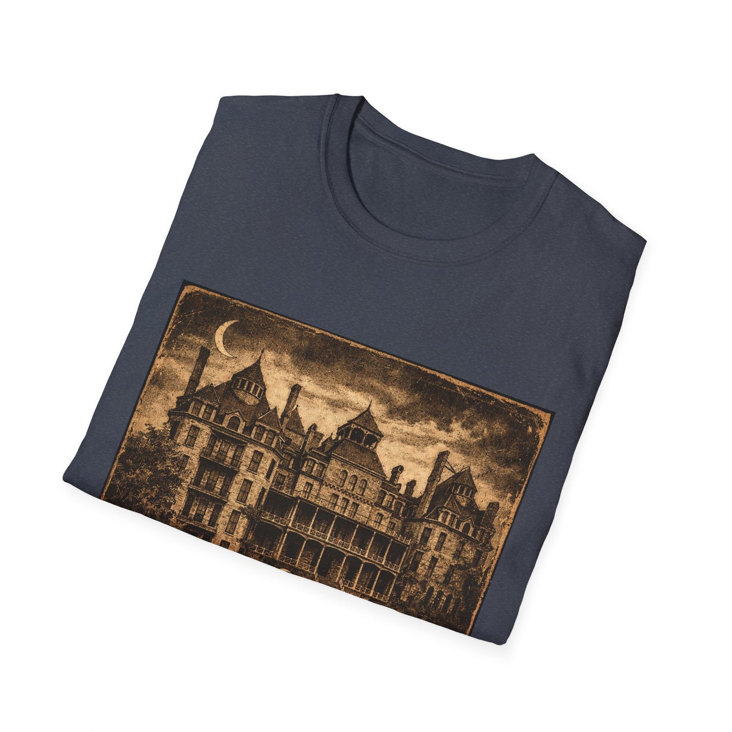 Night Watch Haunted Mansion T-Shirt – Vintage Gothic Estate Graphic Tee