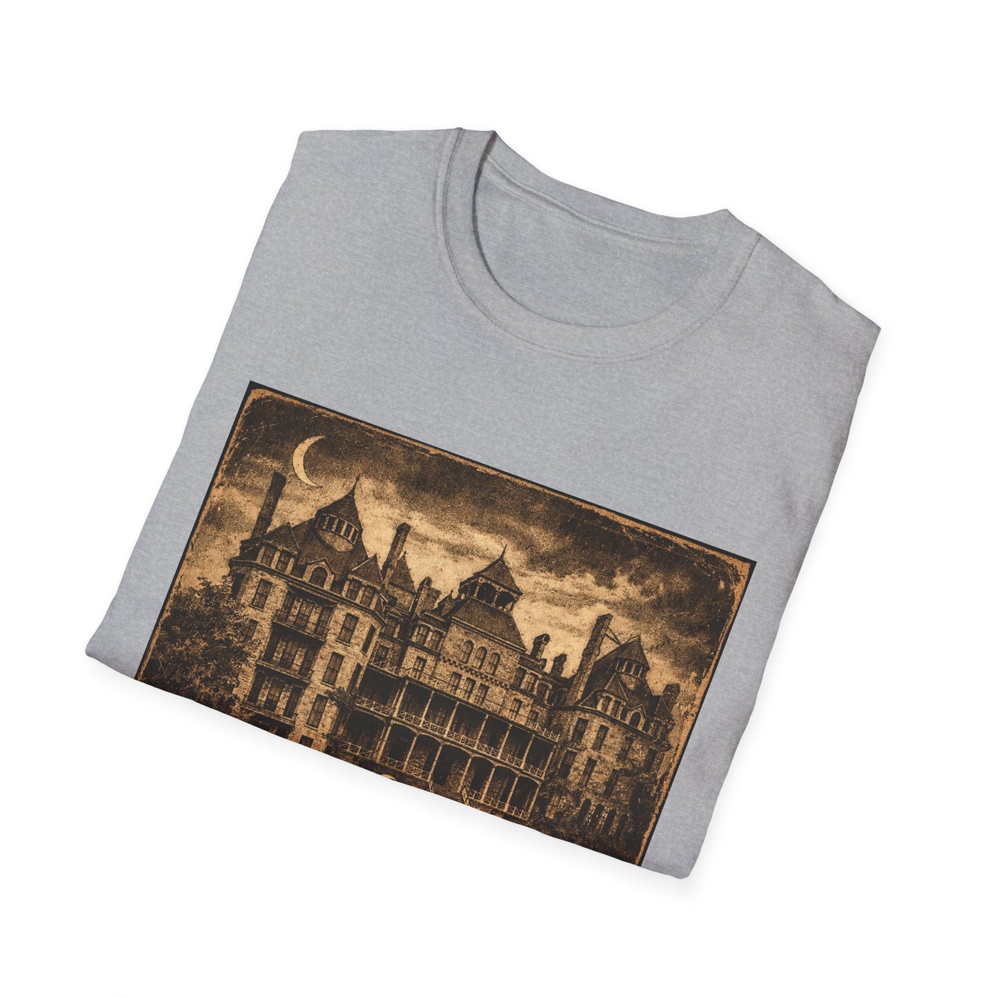 Night Watch Haunted Mansion T-Shirt – Vintage Gothic Estate Graphic Tee